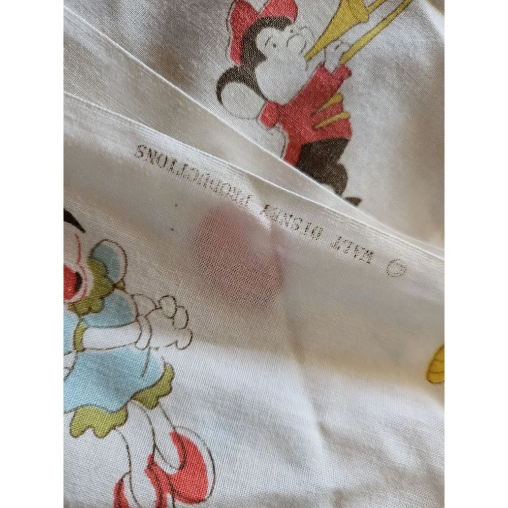 VTG WALT DISNEY PRODUCTIONS MICKY MOUSE WAMSUTTA CRIB SHEET ‎ FITTED 1970s?